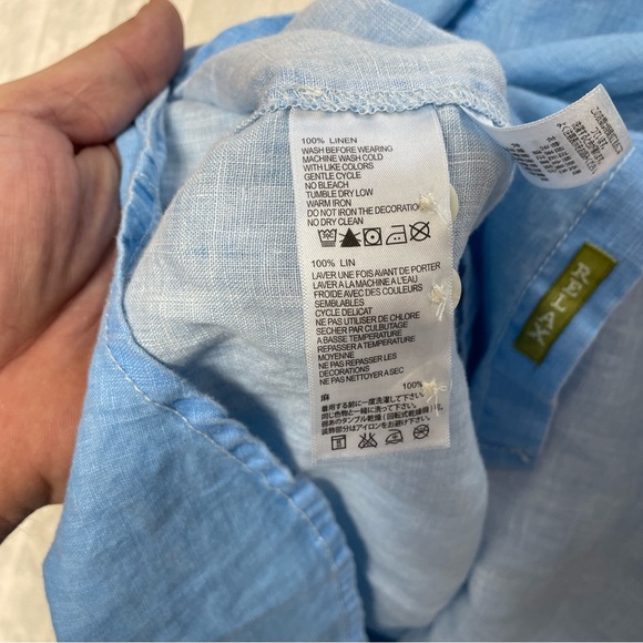 Tommy Bahama Relax 100% Linen Long Sleeve Tropical Vacation Shirt Size Men’s S - Picture 7 of 9